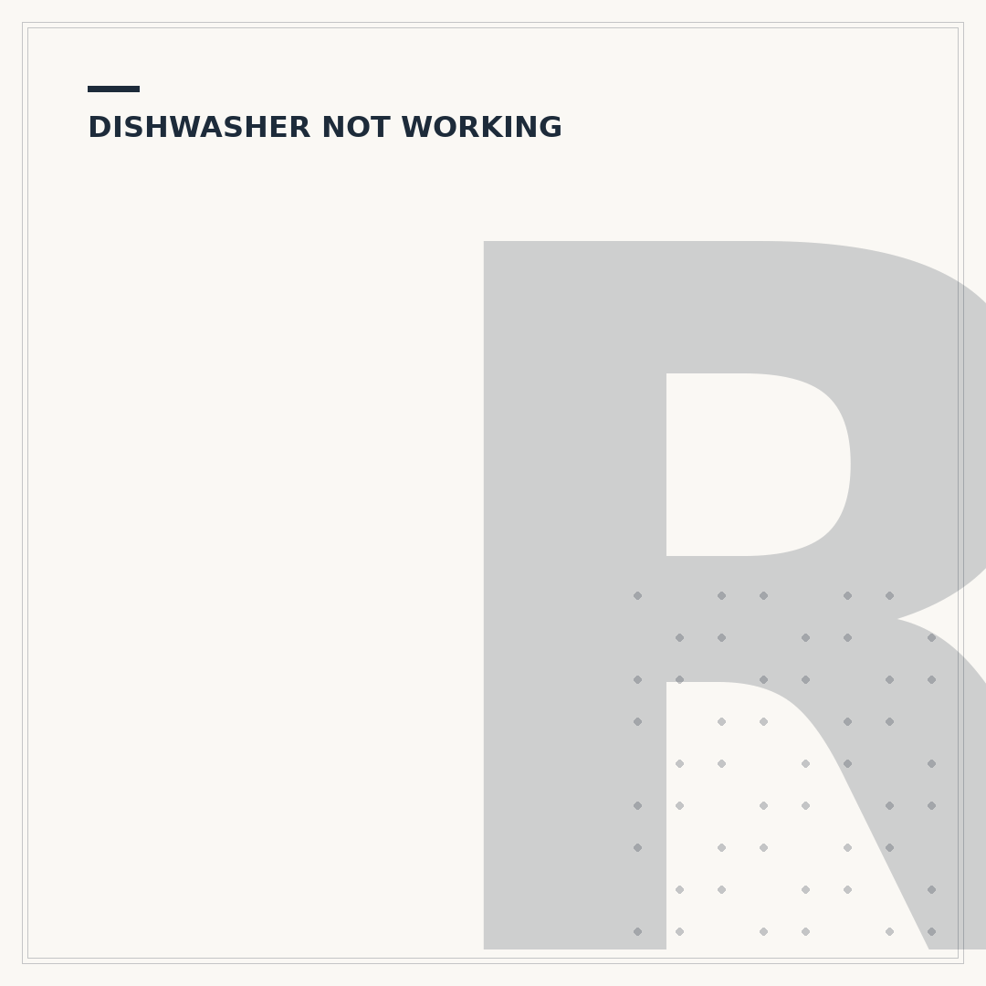 Reset a Bosch Dishwasher