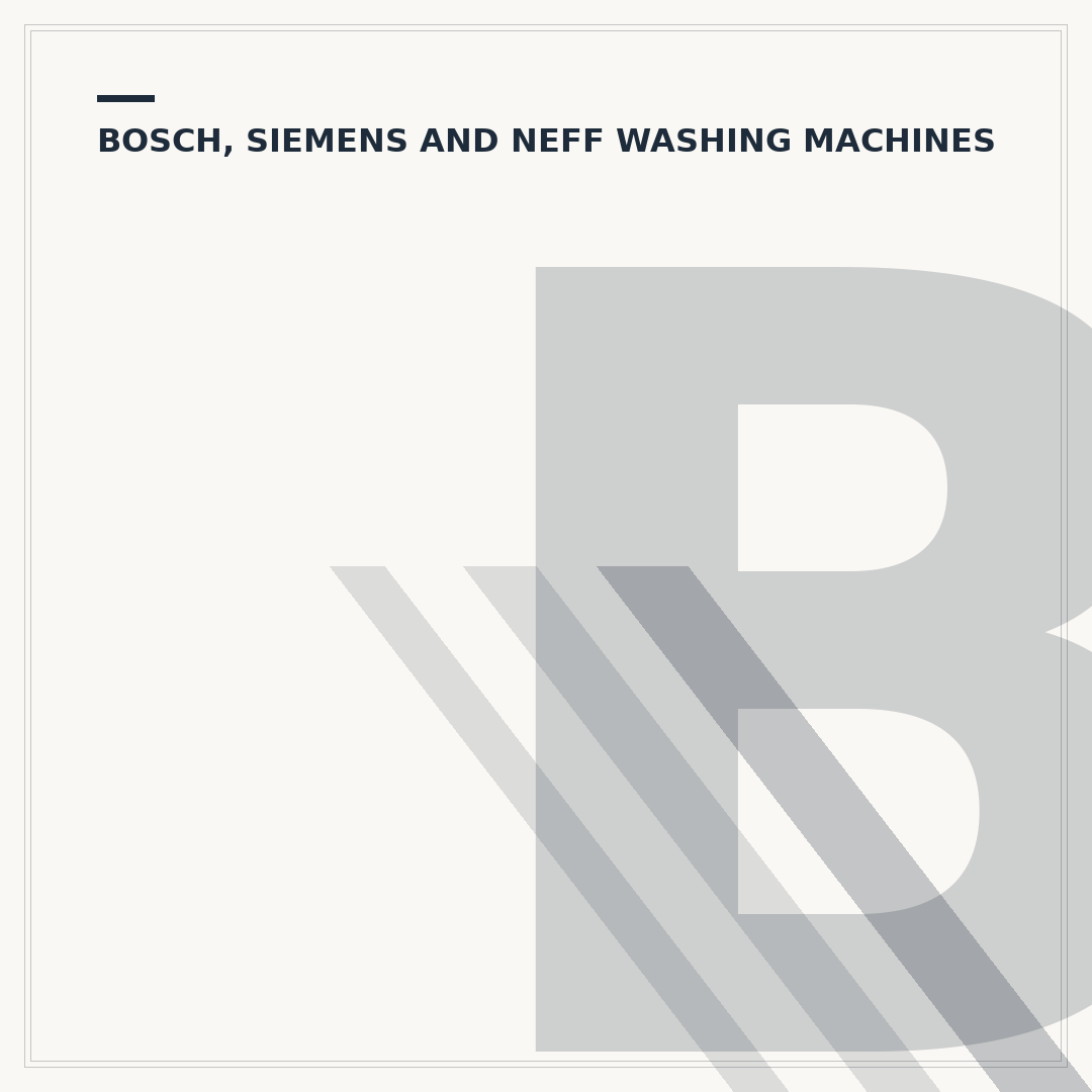 Bosch Integrated Washing Machine: Features & Care