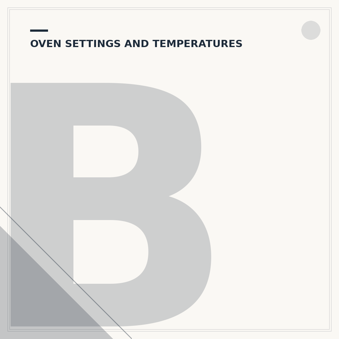 British Oven Symbols