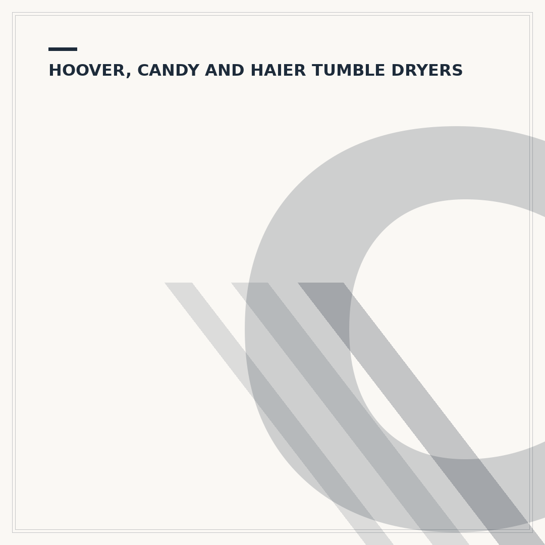 Candy Smart Pro Tumble Dryer Symbols Explained