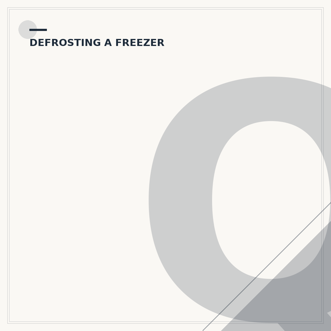 Quick Way to Defrost a Freezer