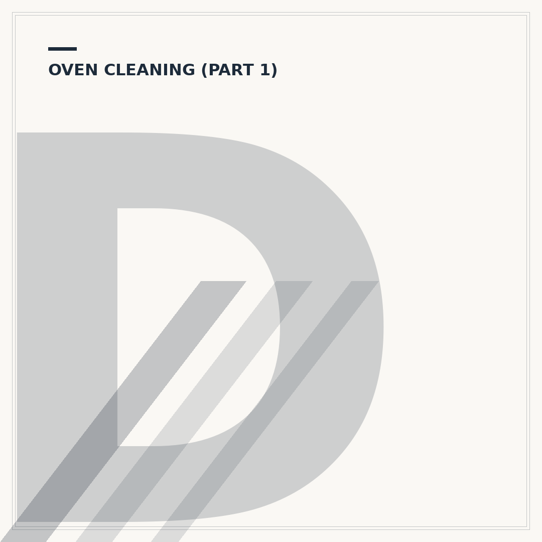 Domestic Oven Cleaning
