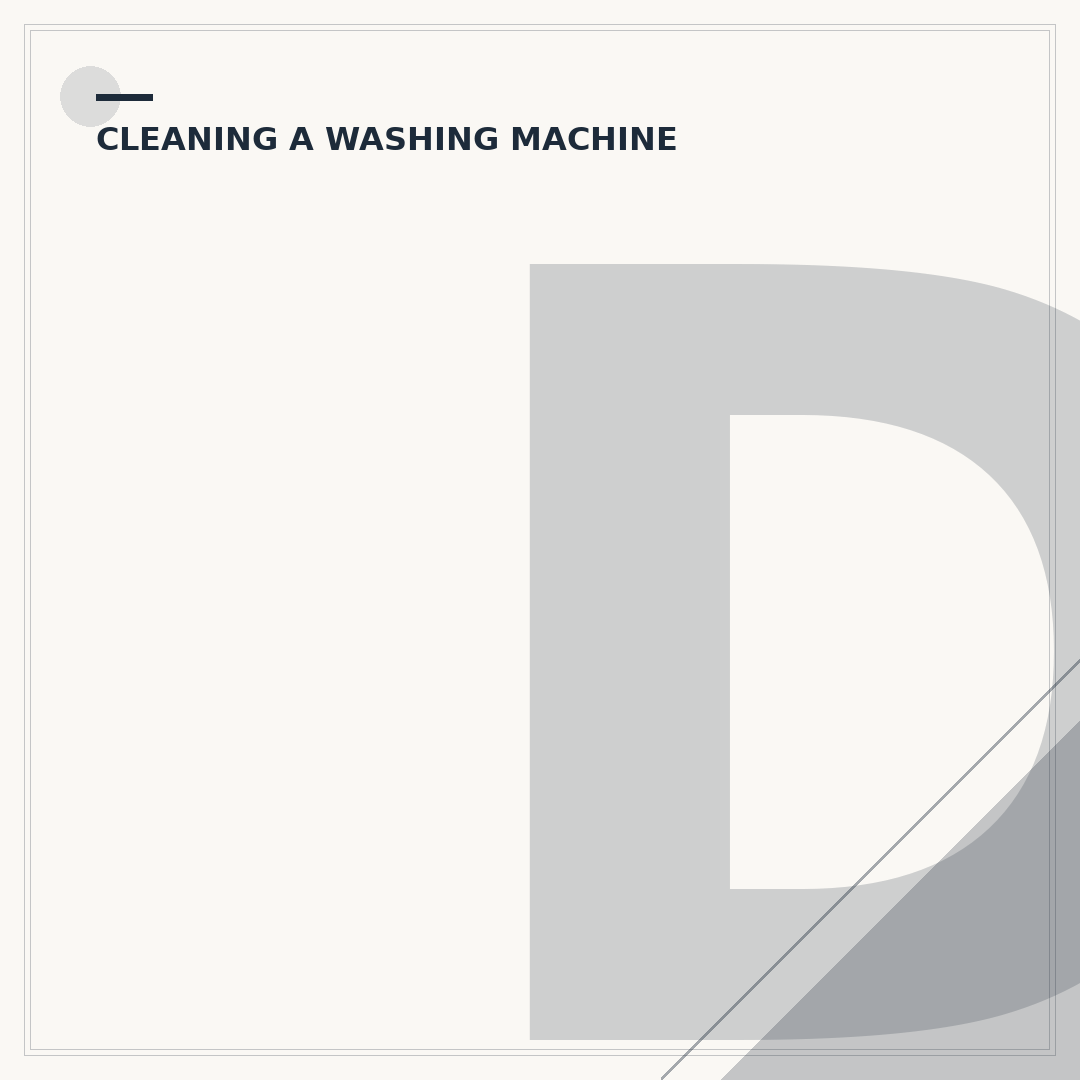 Drum Clean Washing Machine: How to Tackle Odours