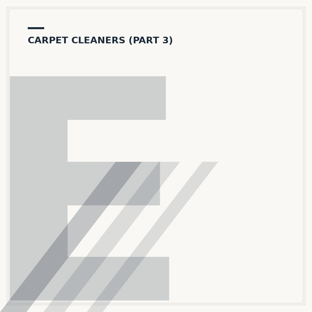 Electric Carpet Cleaner Troubleshooting & Maintenance
