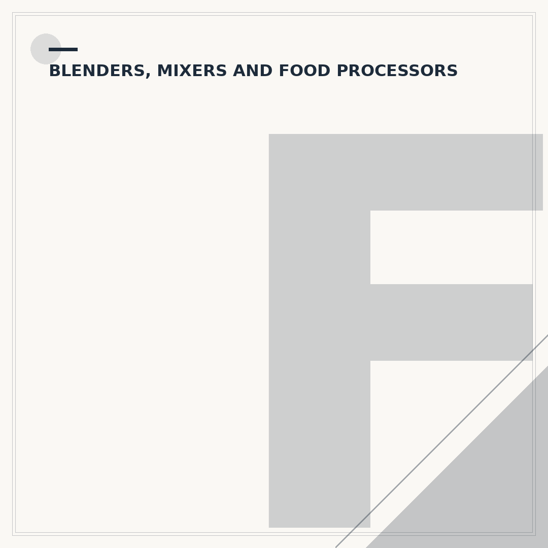 Food Processor and Blender
