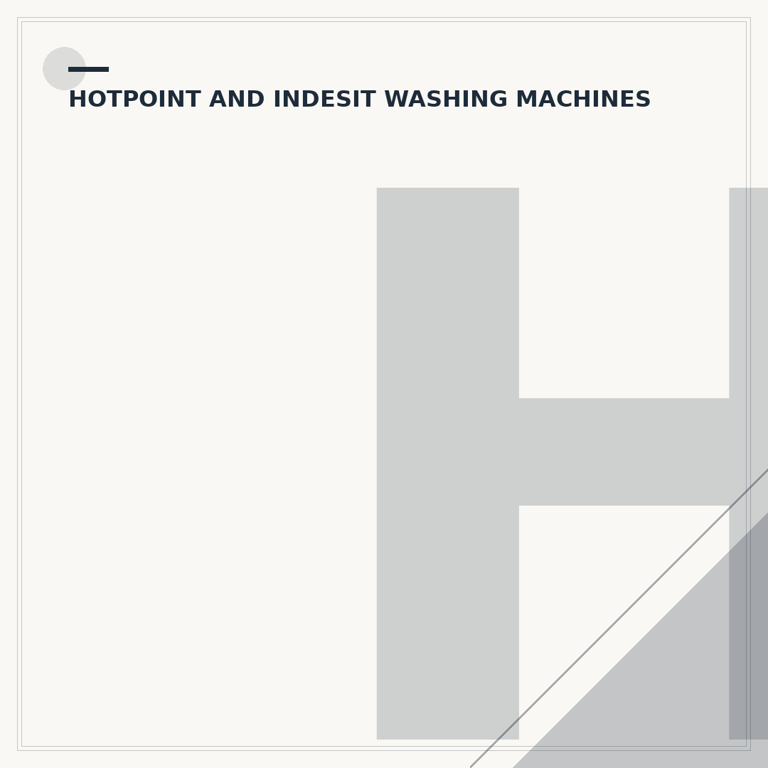 Hotpoint 1400 Spin Washing Machine: Troubleshooting & Care