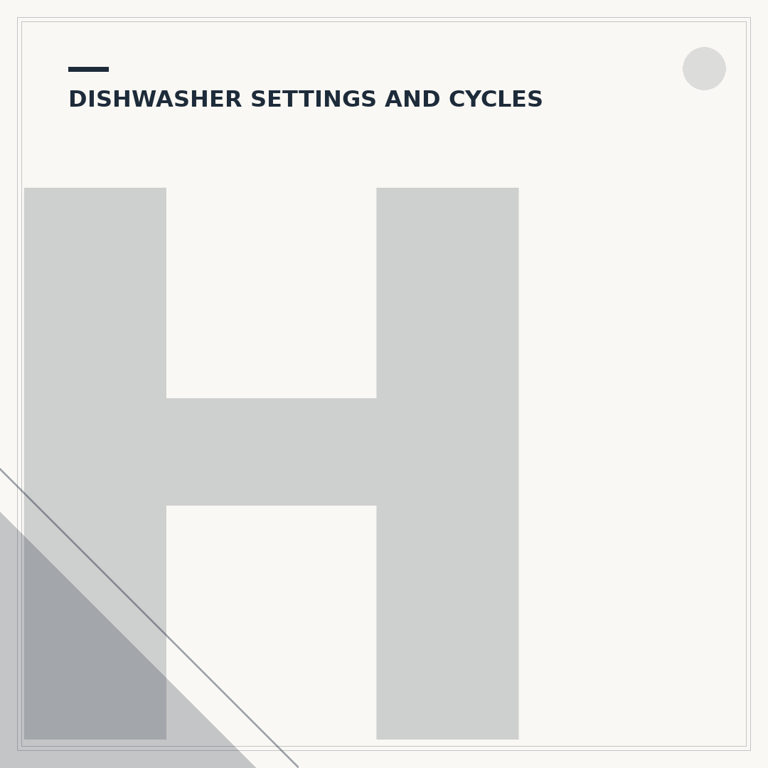 Hotpoint Dishwasher Symbols: Meaning