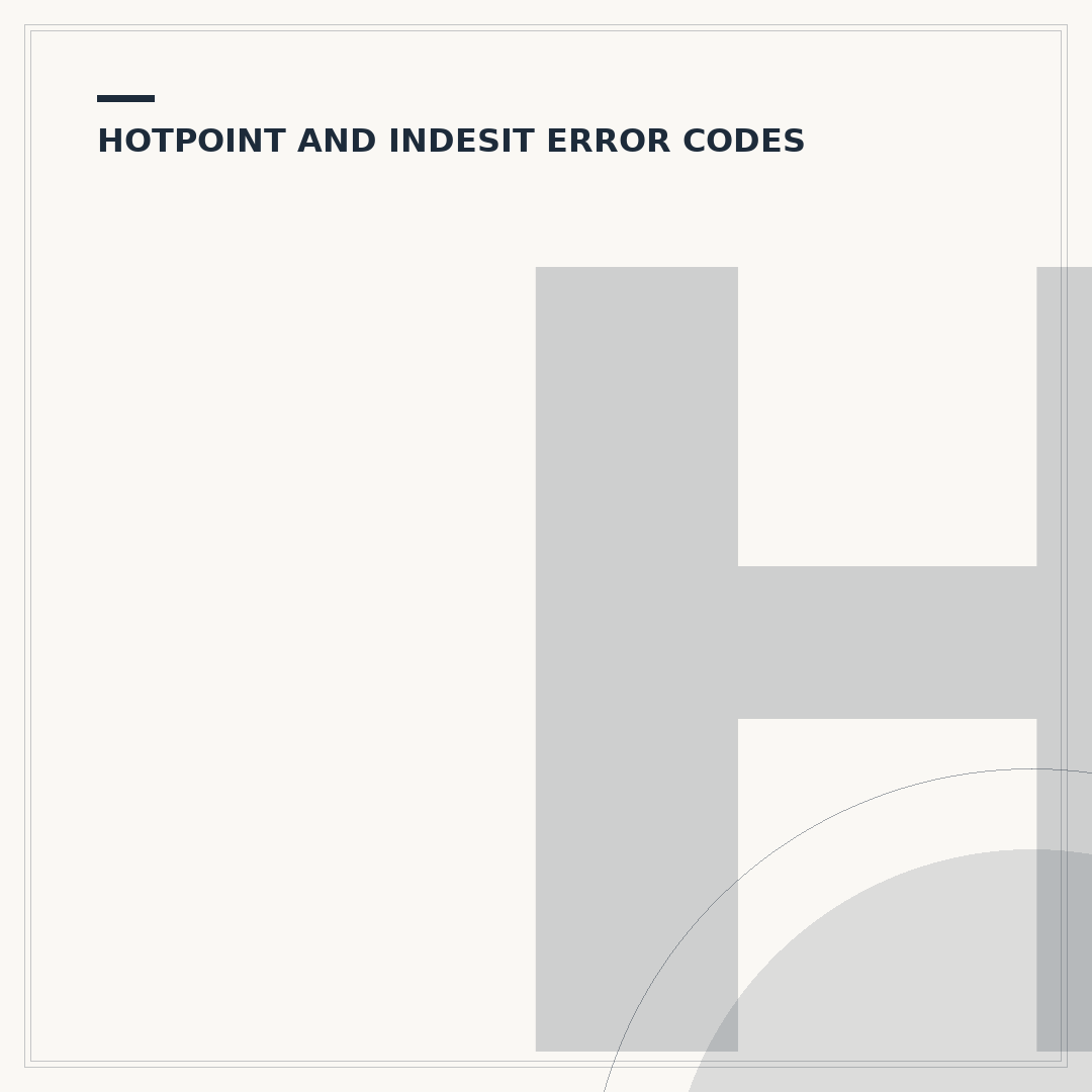 Hotpoint F06 Fault Code: What It Means & How To Fix