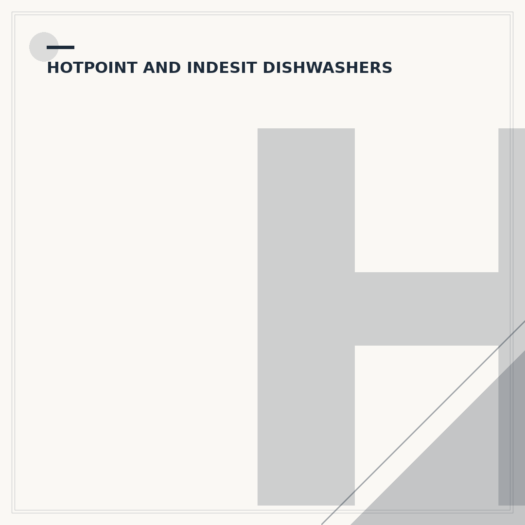 Hotpoint Fully Integrated Dishwasher Troubleshooting & Fixes
