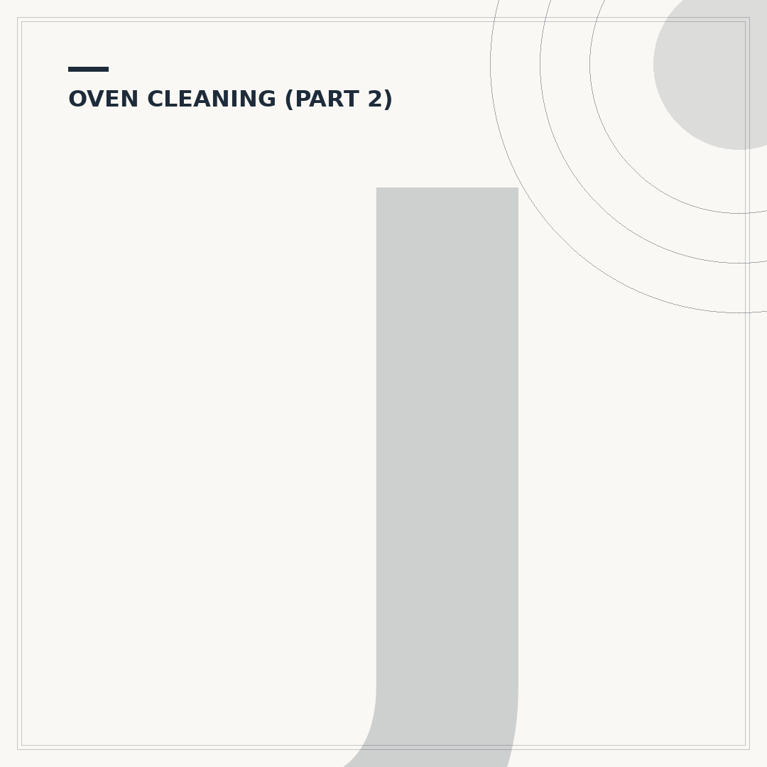 Jow to Clean an Oven