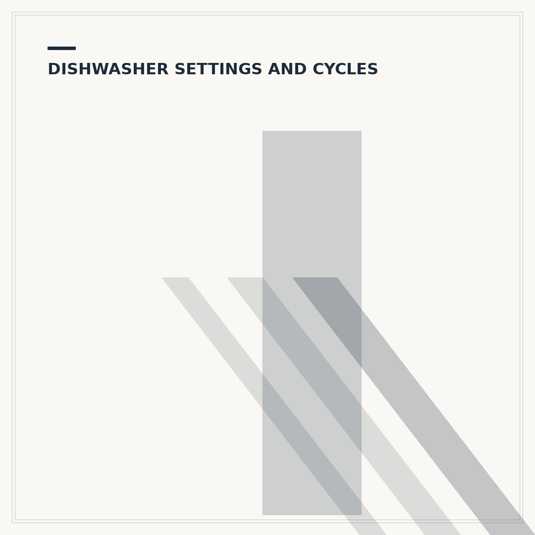 Indesit Dishwasher Settings Explained for Optimal Cleaning