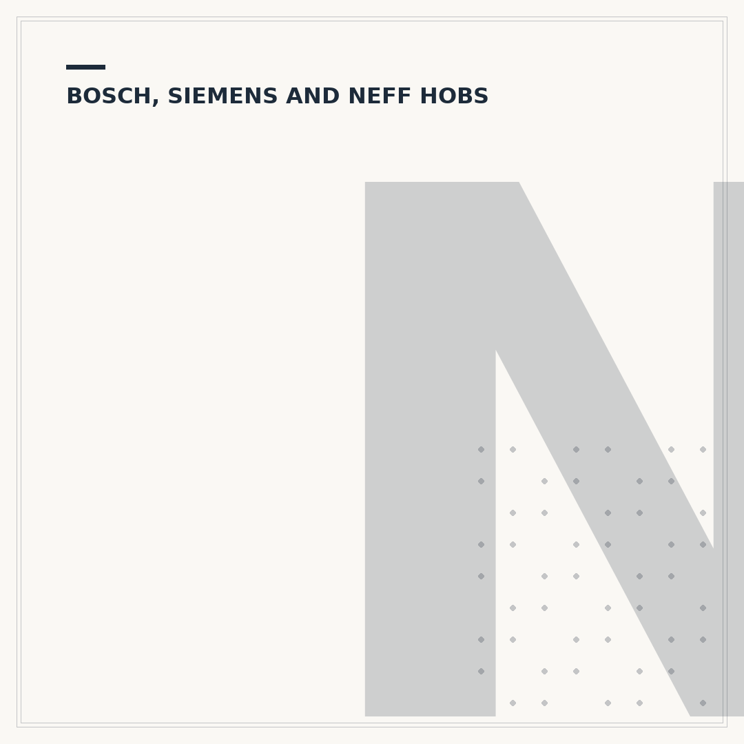 Neff Induction Hob Symbols Explained