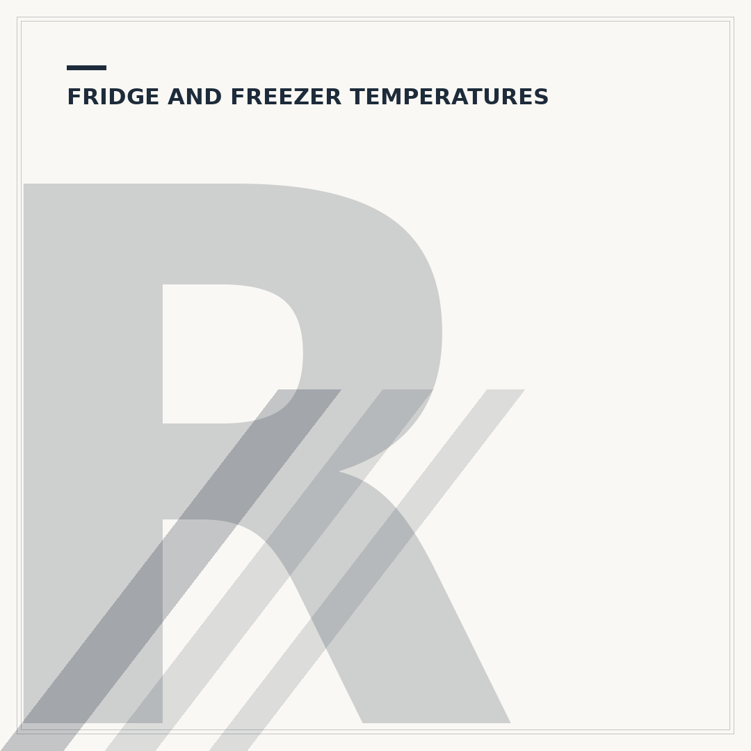 Recommended Refrigerator and Freezer Temperatures