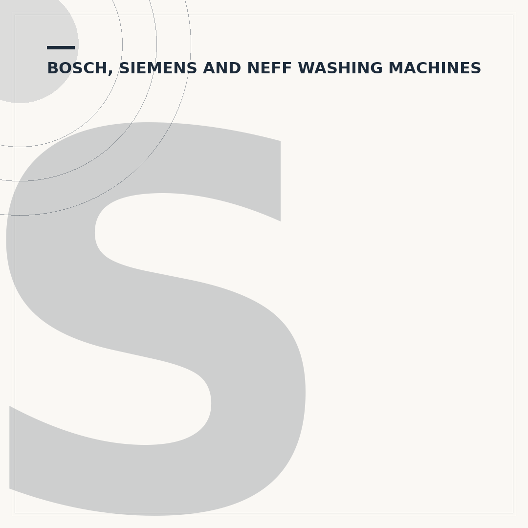 Siemens Built-In Washing Machine Faults & Fixes