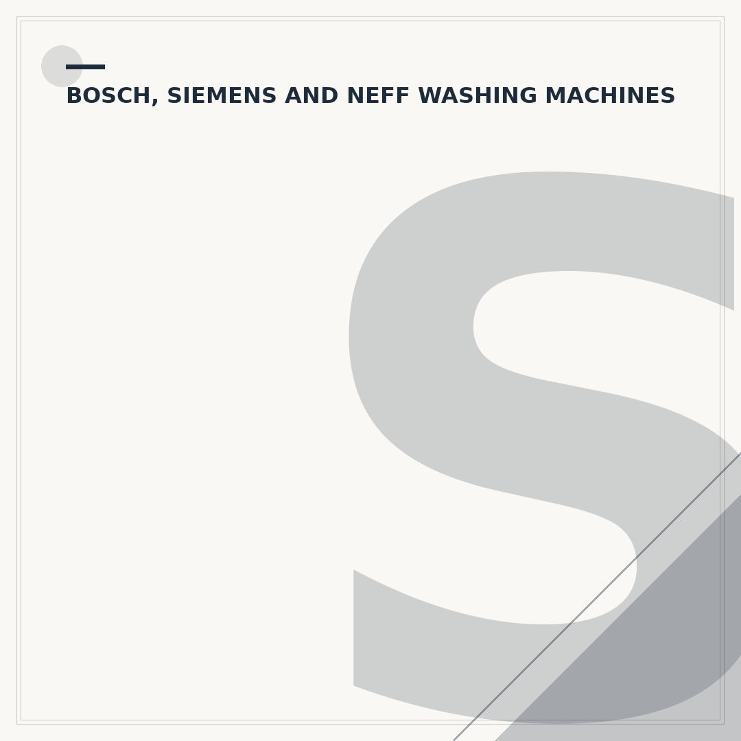 Siemens Integrated Washing Machine: Troubleshooting & Care