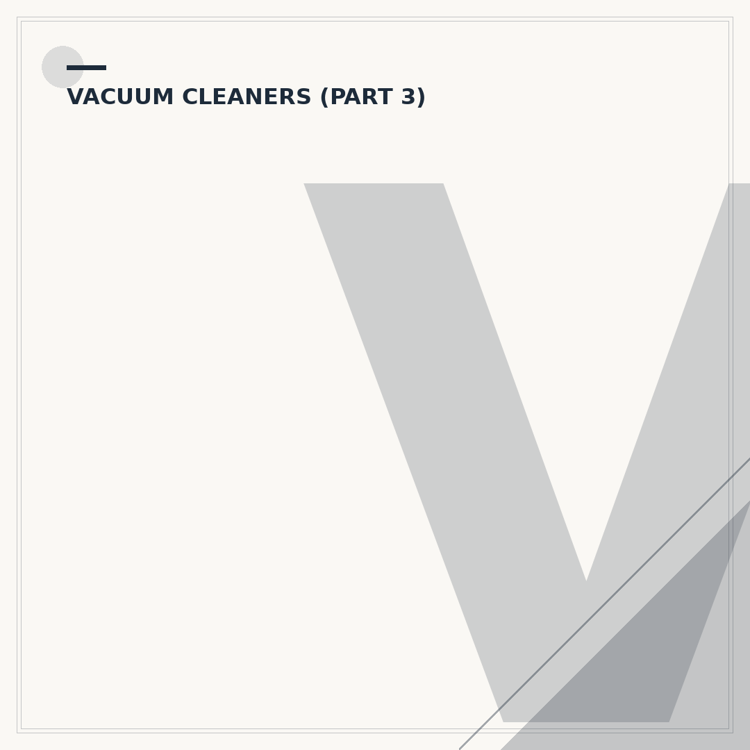 Vacuum Cleaner Purchase