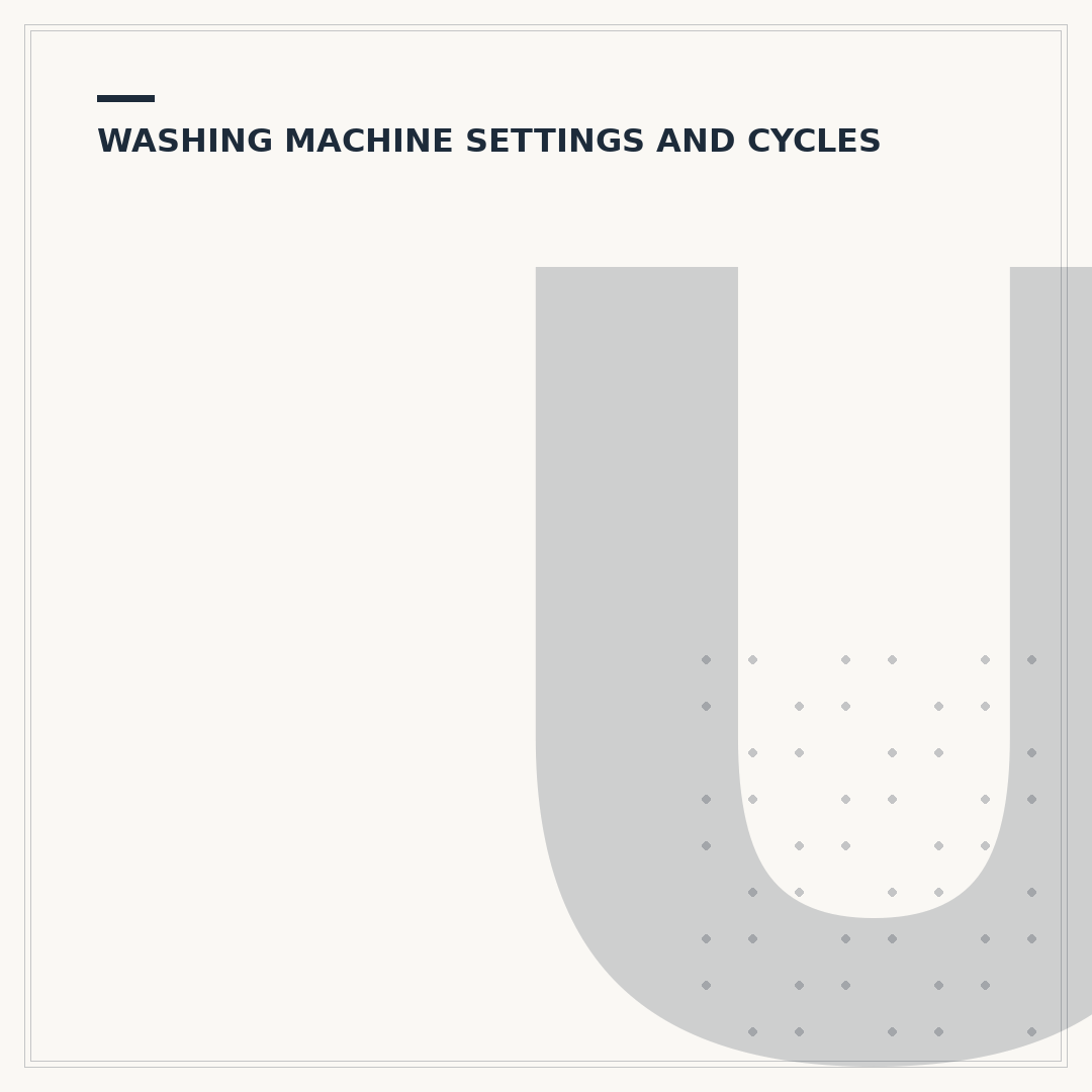 Understanding Your Washing Machine Cycle Settings