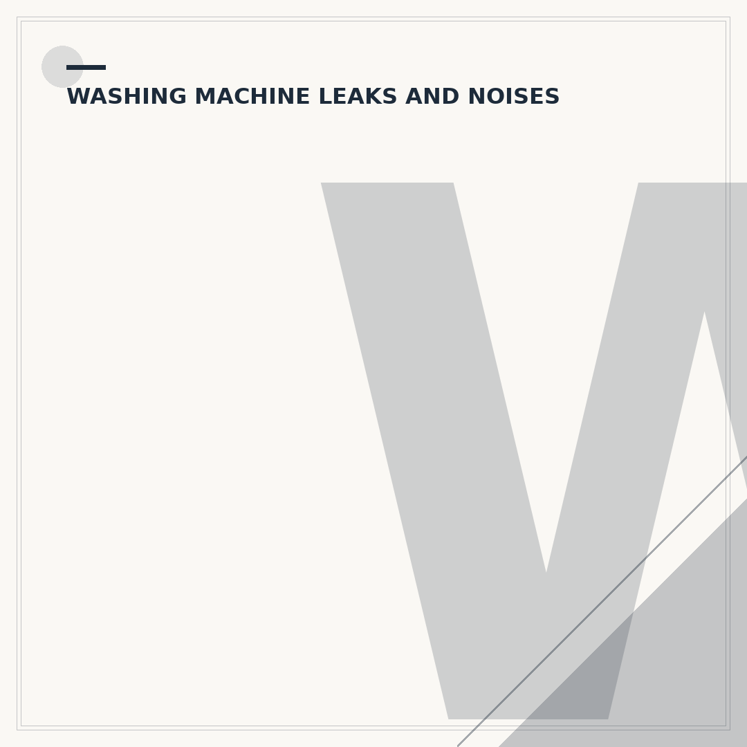 Washing Machine Leaking From Front: Causes & Fixes