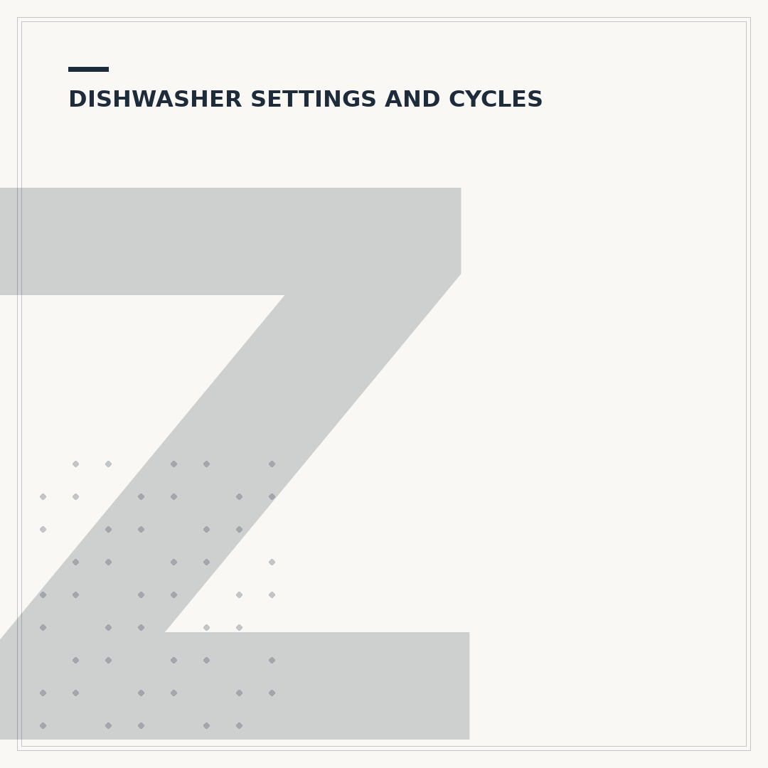 Zanussi Dishwasher Symbols
