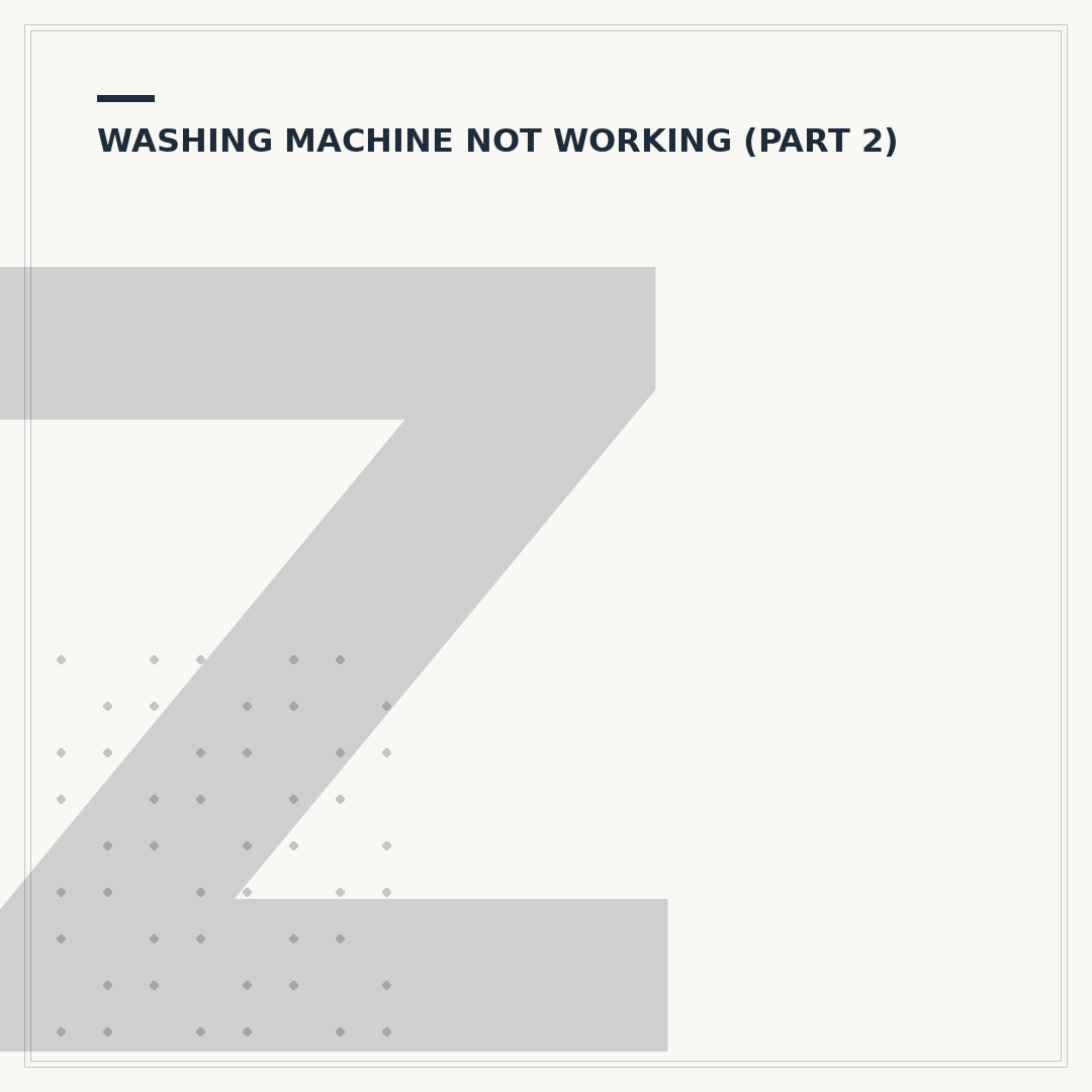 Zanussi Washing Machine Problems