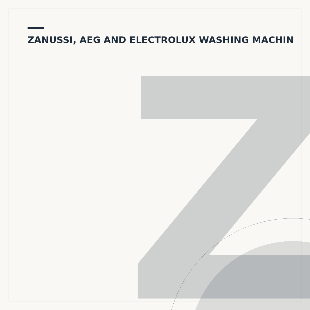 Zanussi Washing Machine: Troubleshooting and Care