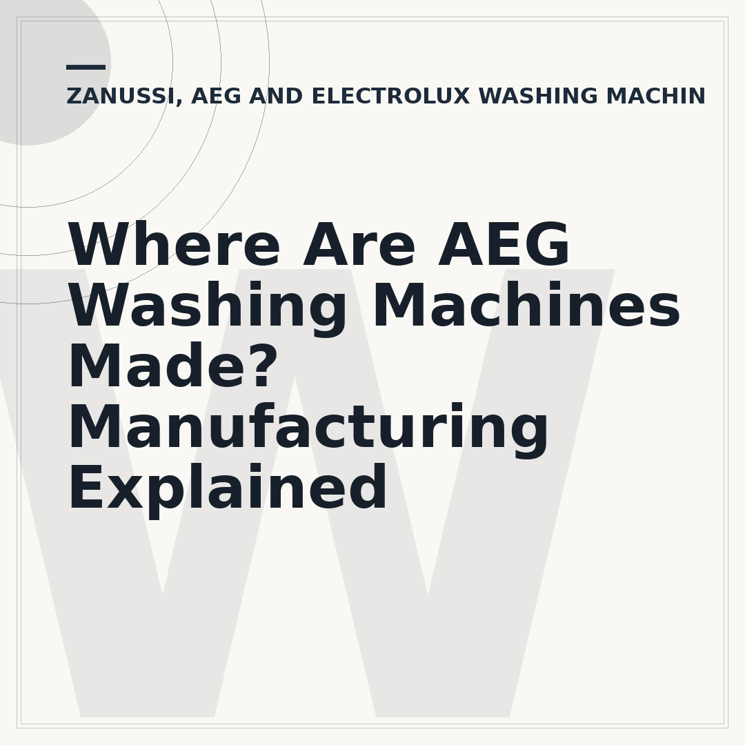 Where Are AEG Washing Machines Made? Manufacturing Explained
