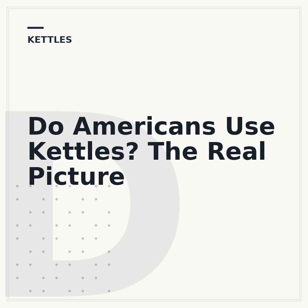 Do Americans Use Kettles? The Real Picture