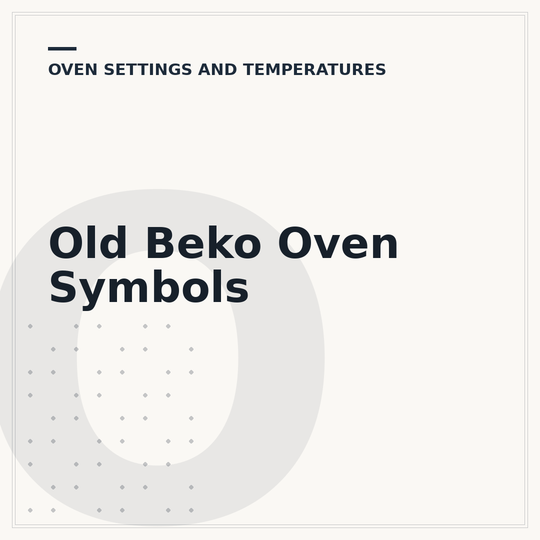 Old Beko Oven Symbols