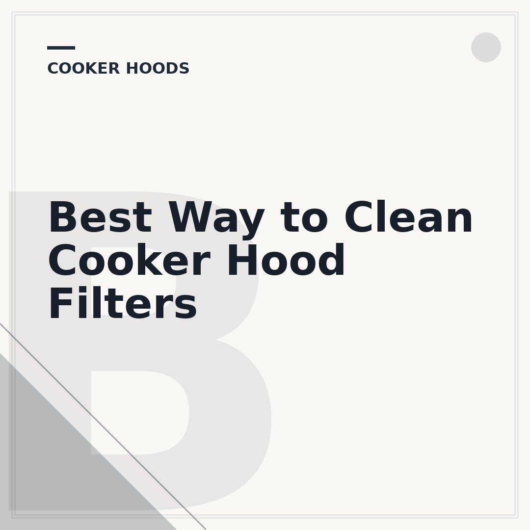 Best Way to Clean Cooker Hood Filters