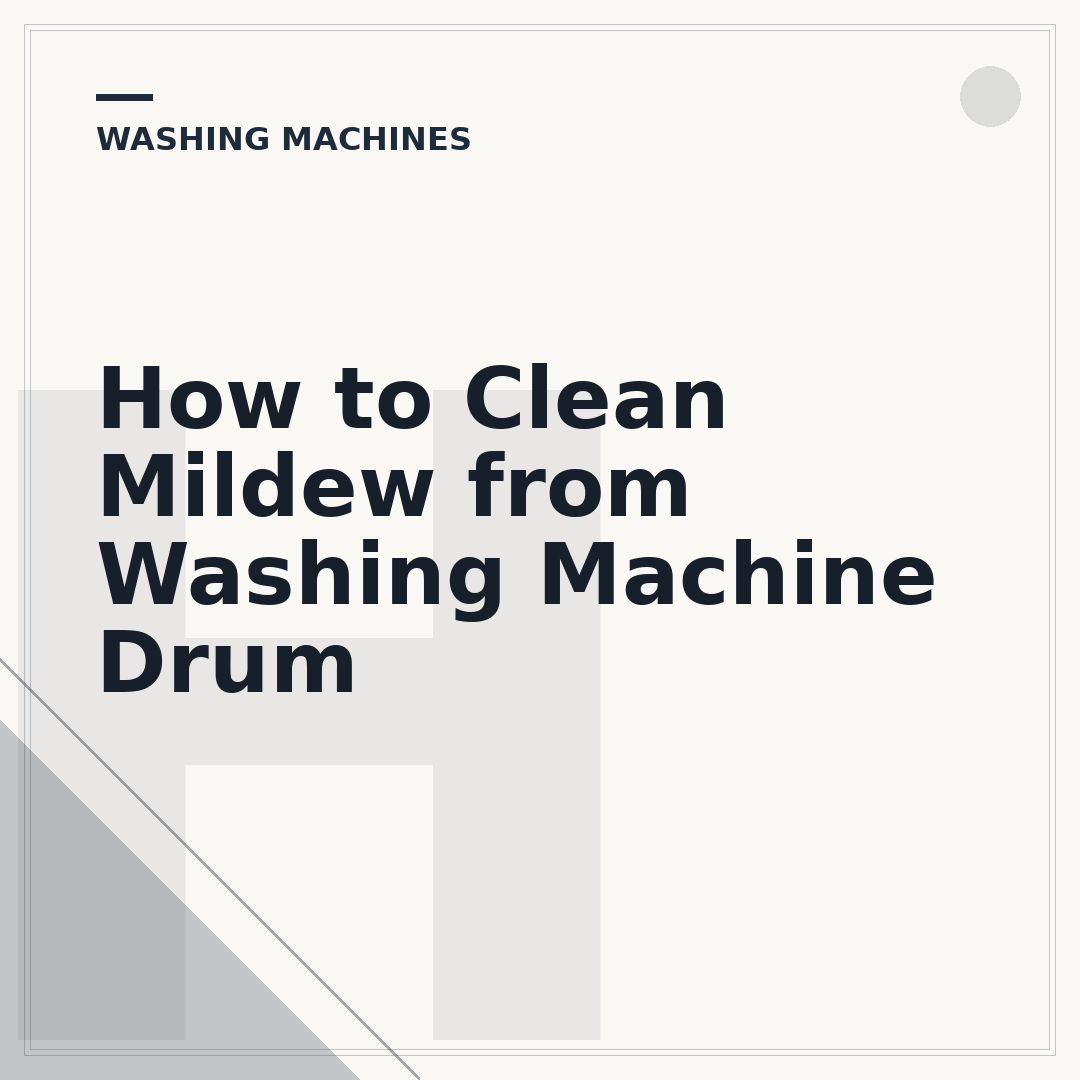 How to Clean Mildew from Washing Machine Drum