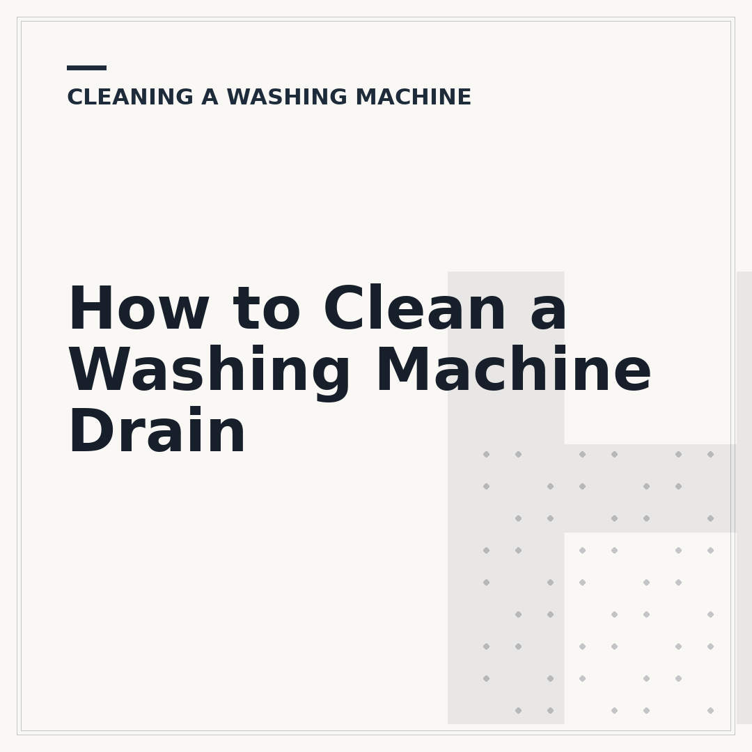 How to Clean a Washing Machine Drain