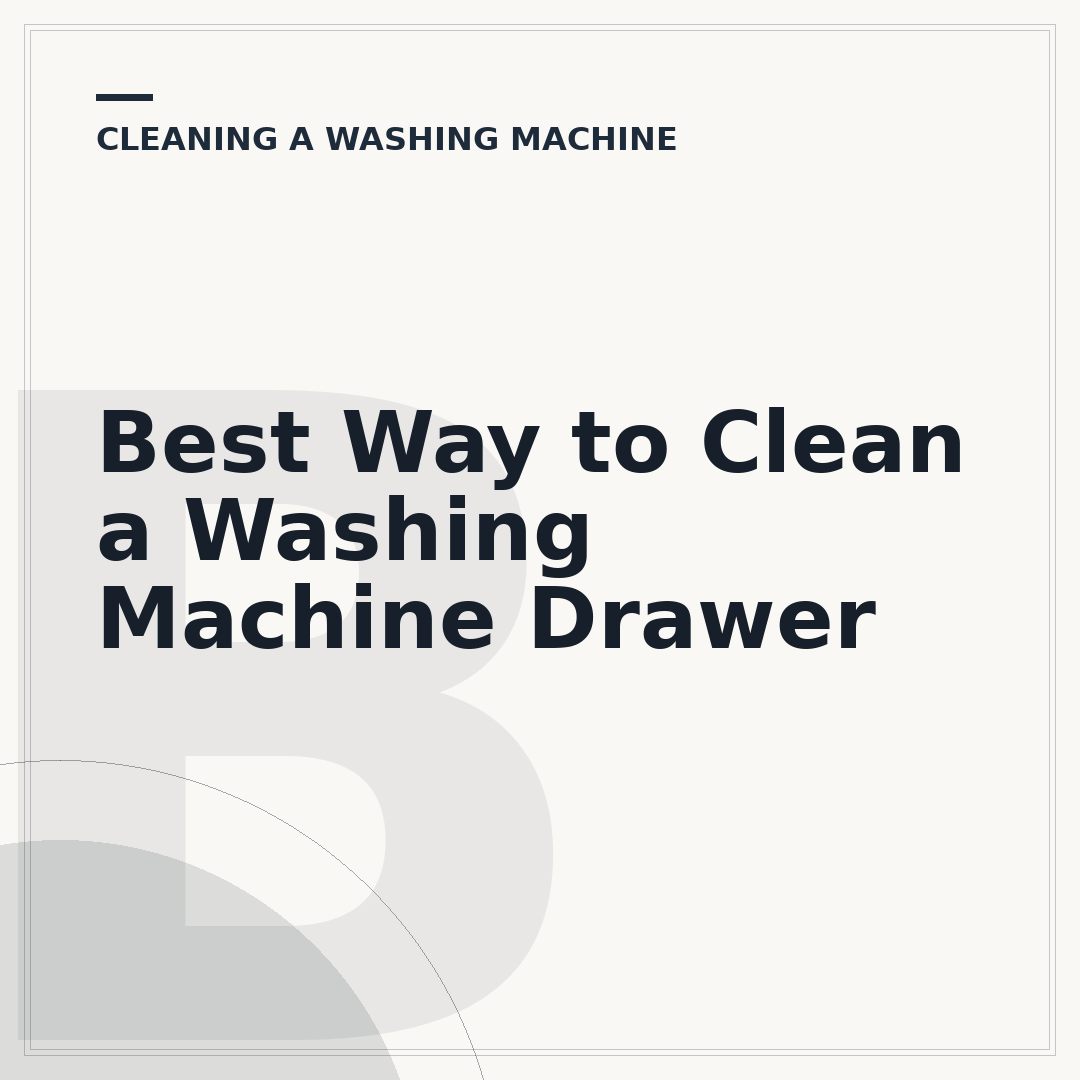 Best Way to Clean a Washing Machine Drawer