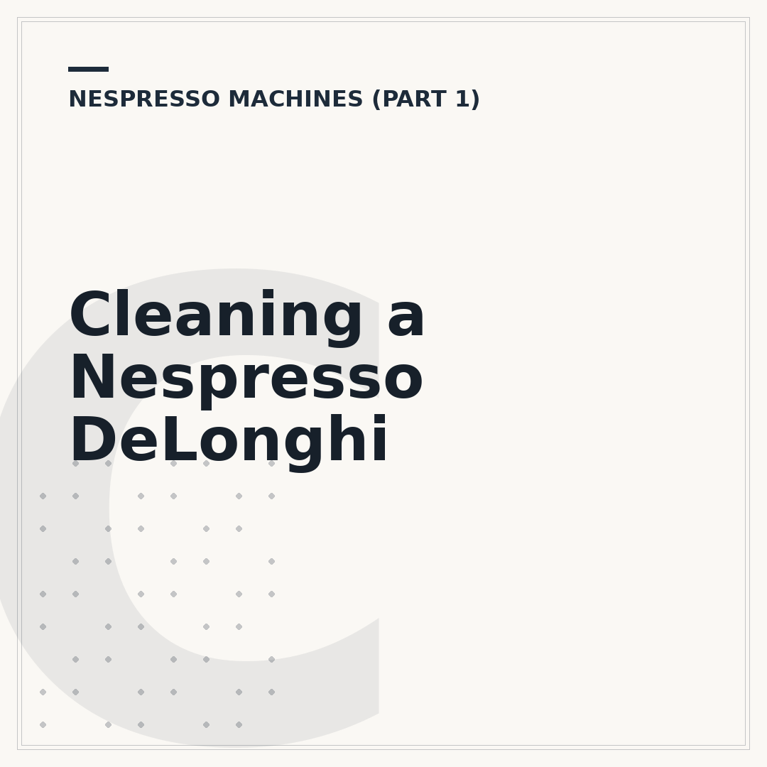Cleaning a Nespresso DeLonghi