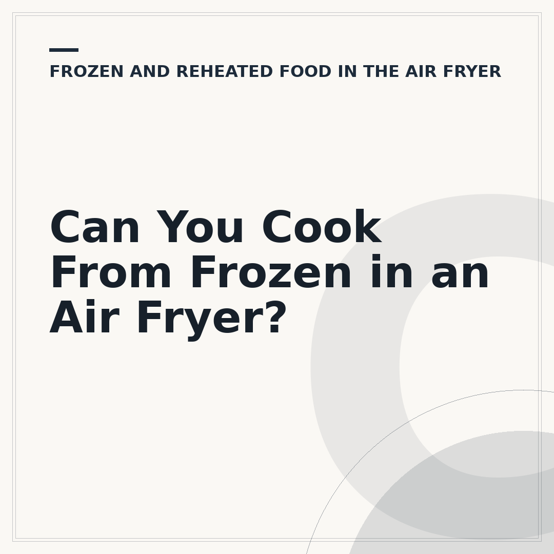 Can You Cook From Frozen in an Air Fryer?