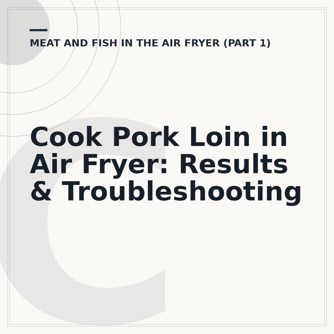 Cook Pork Loin in Air Fryer: Results & Troubleshooting