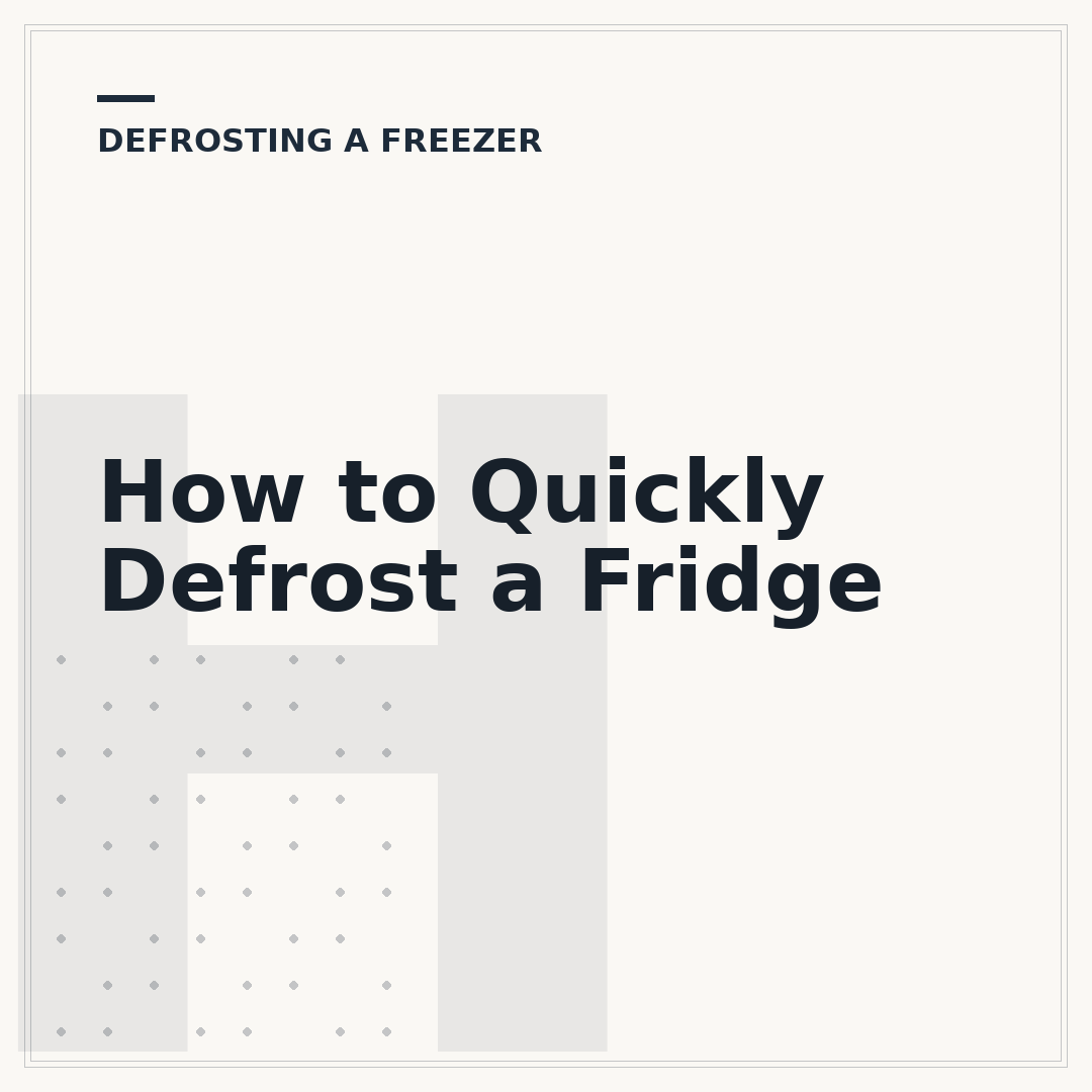 How to Quickly Defrost a Fridge