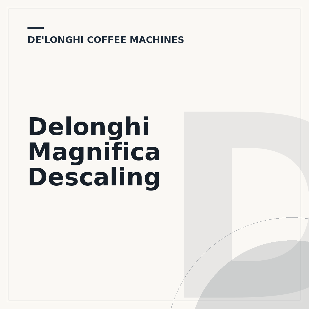 Delonghi Magnifica Descaling