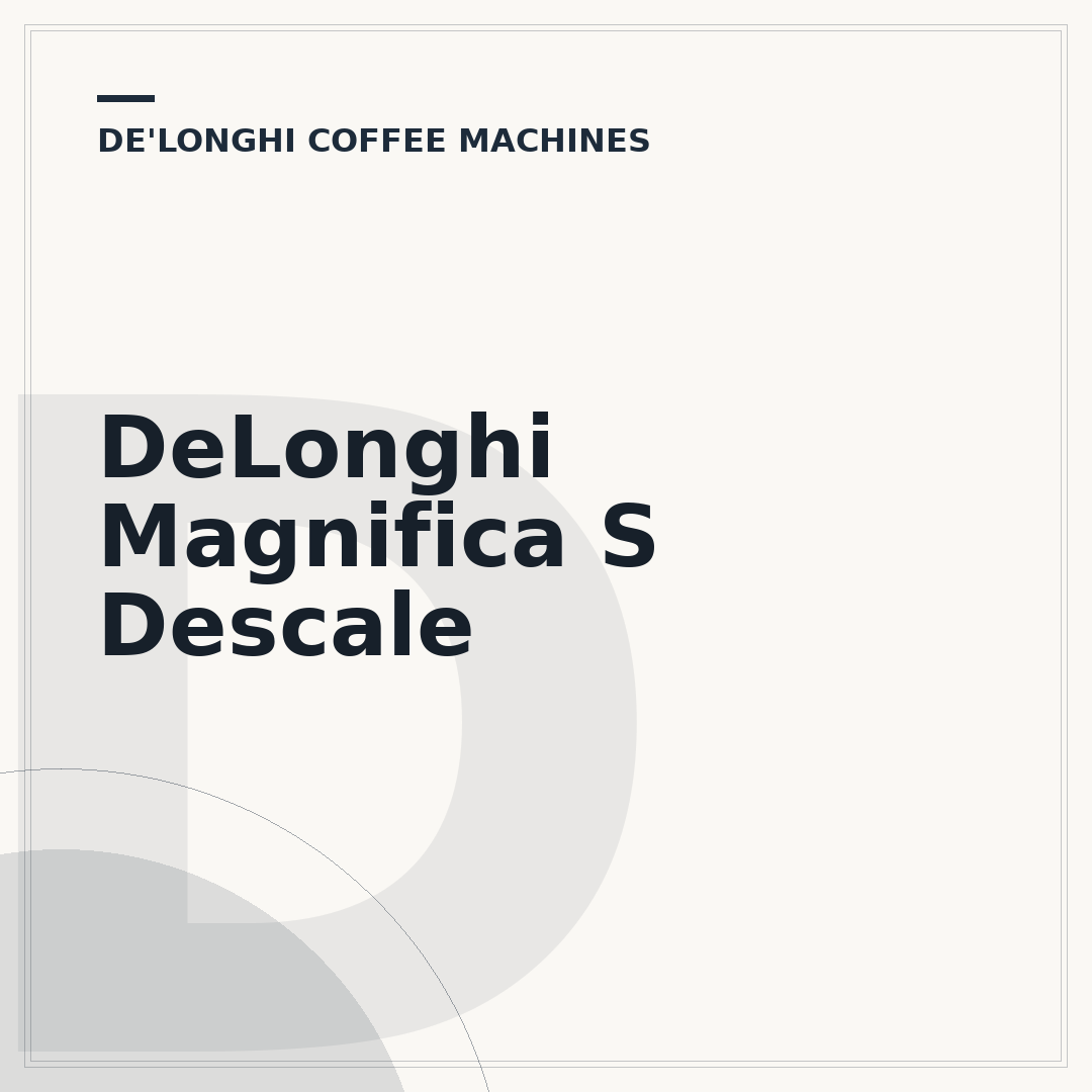 DeLonghi Magnifica S Descale