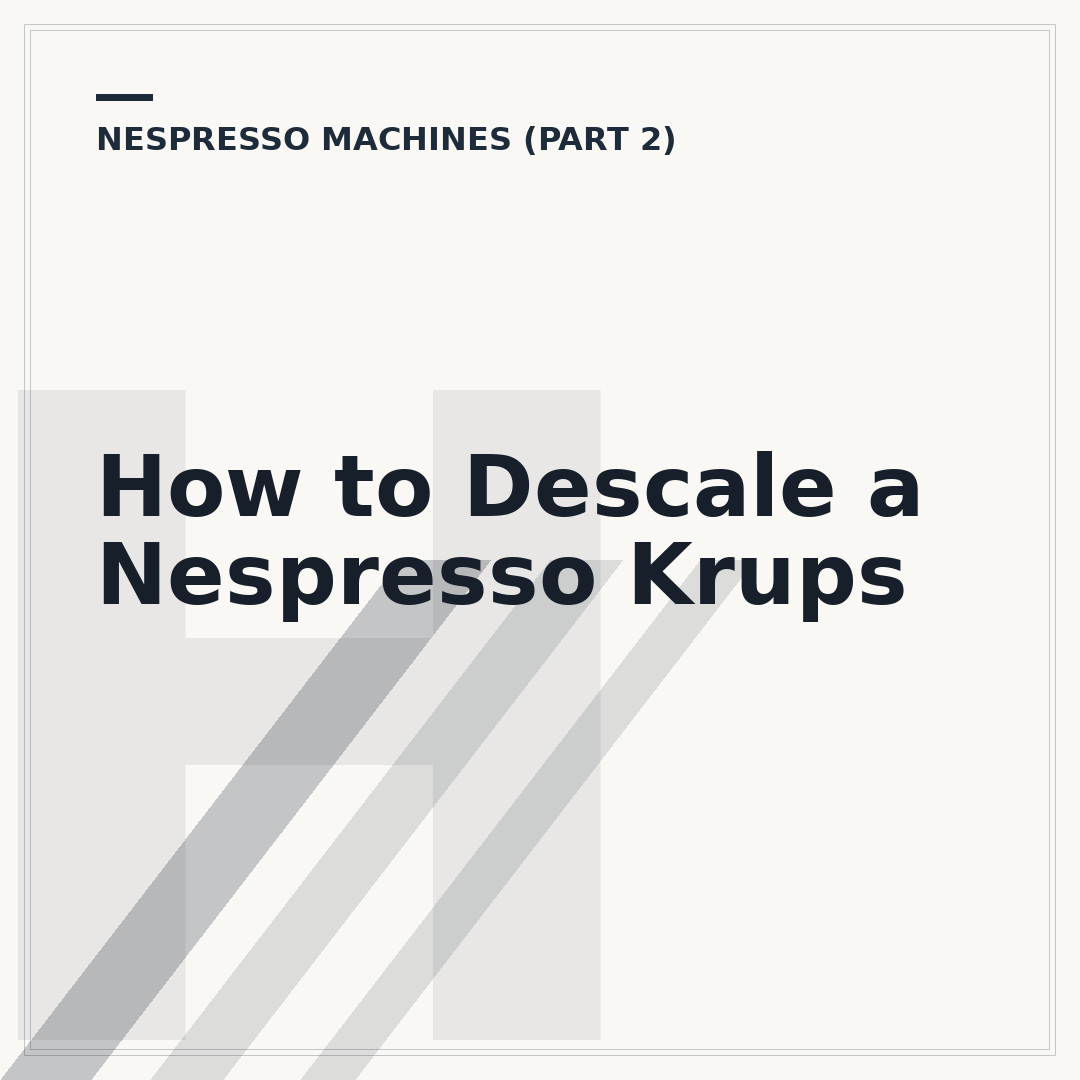 How to Descale a Nespresso Krups