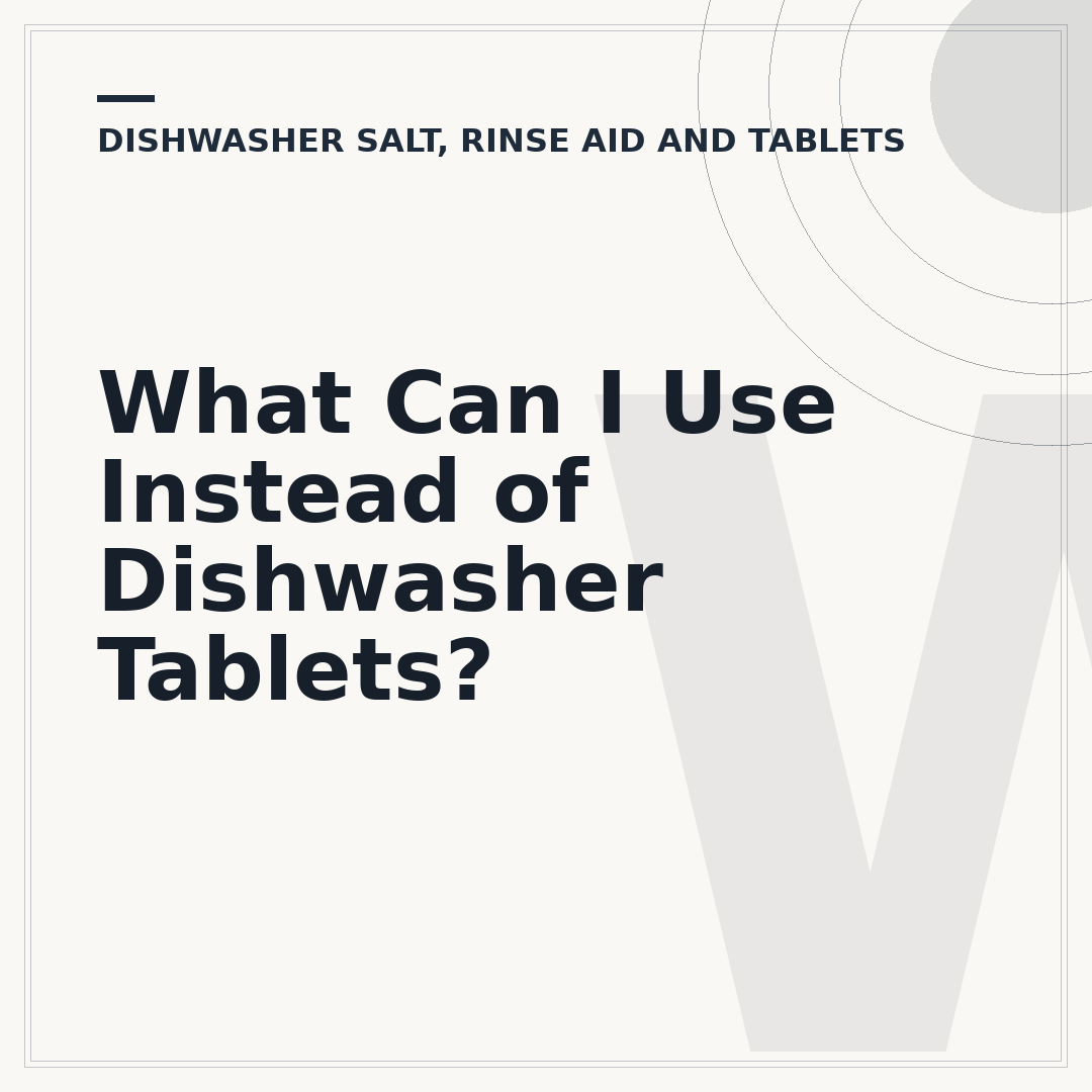 What Can I Use Instead of Dishwasher Tablets?
