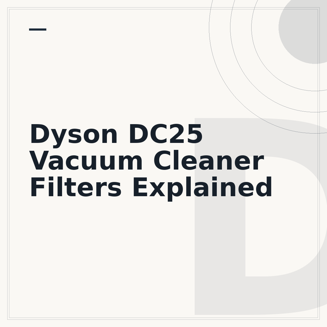 Dyson DC25 Vacuum Cleaner Filters Explained