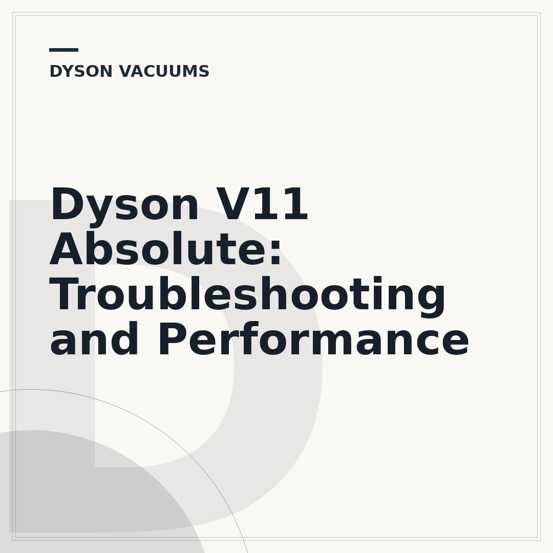 Dyson V11 Absolute: Troubleshooting and Performance