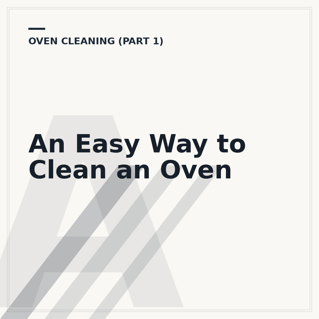 An Easy Way to Clean an Oven