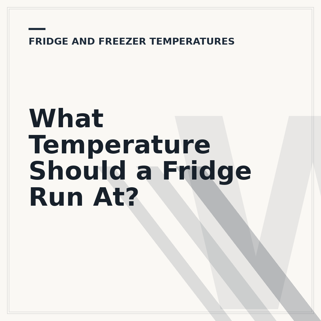 What Temperature Should a Fridge Run At?