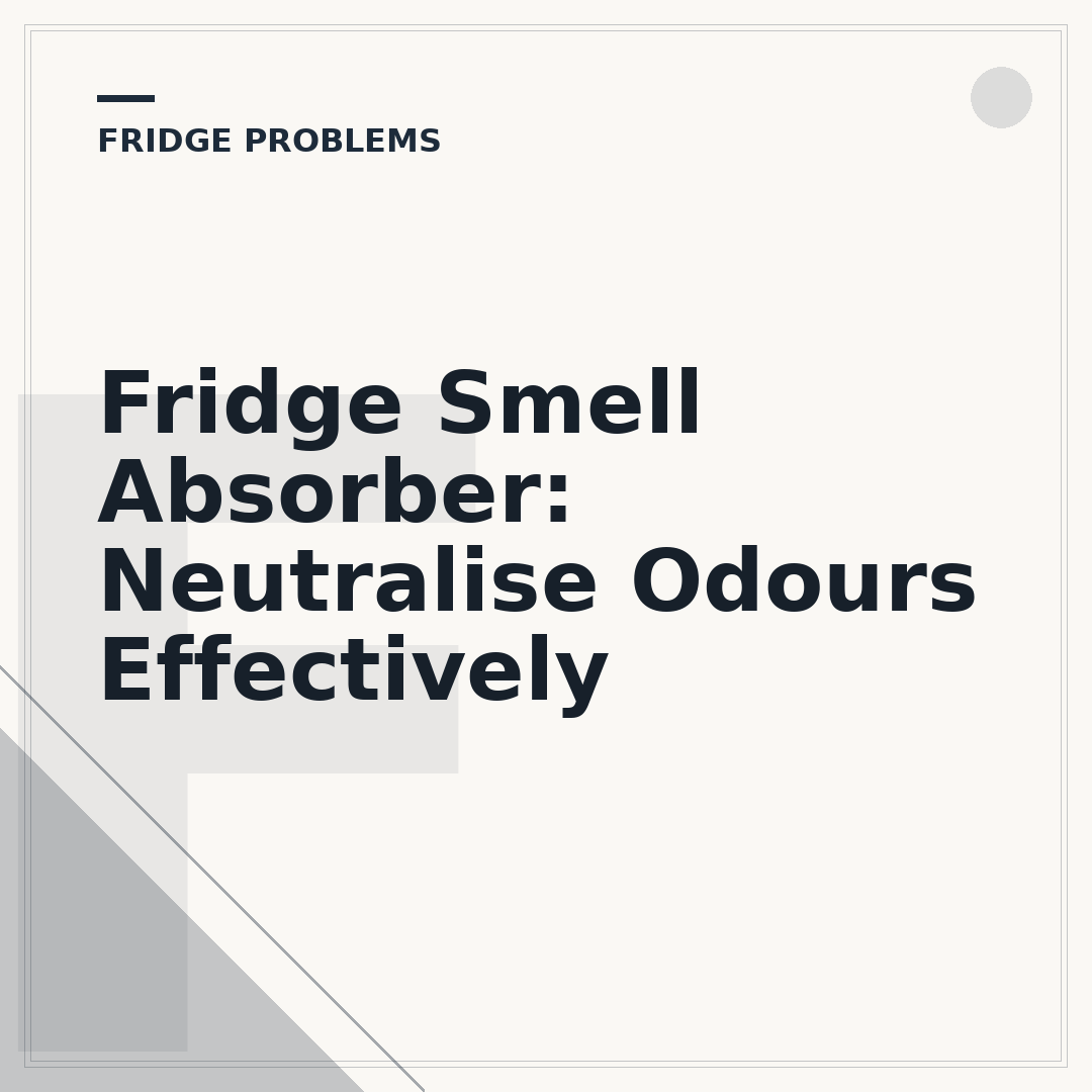 Fridge Smell Absorber: Neutralise Odours Effectively