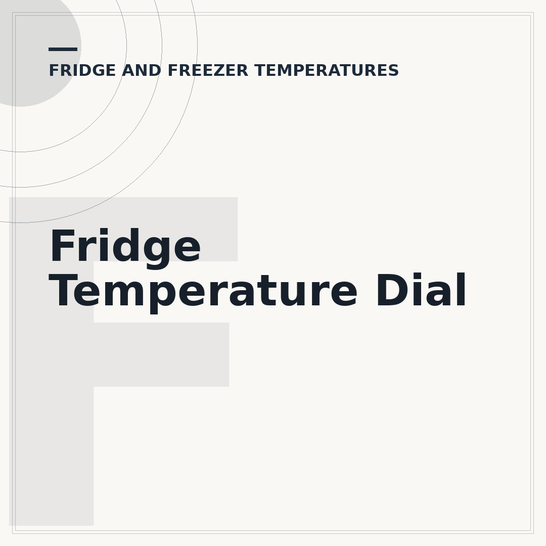 Fridge Temperature Dial