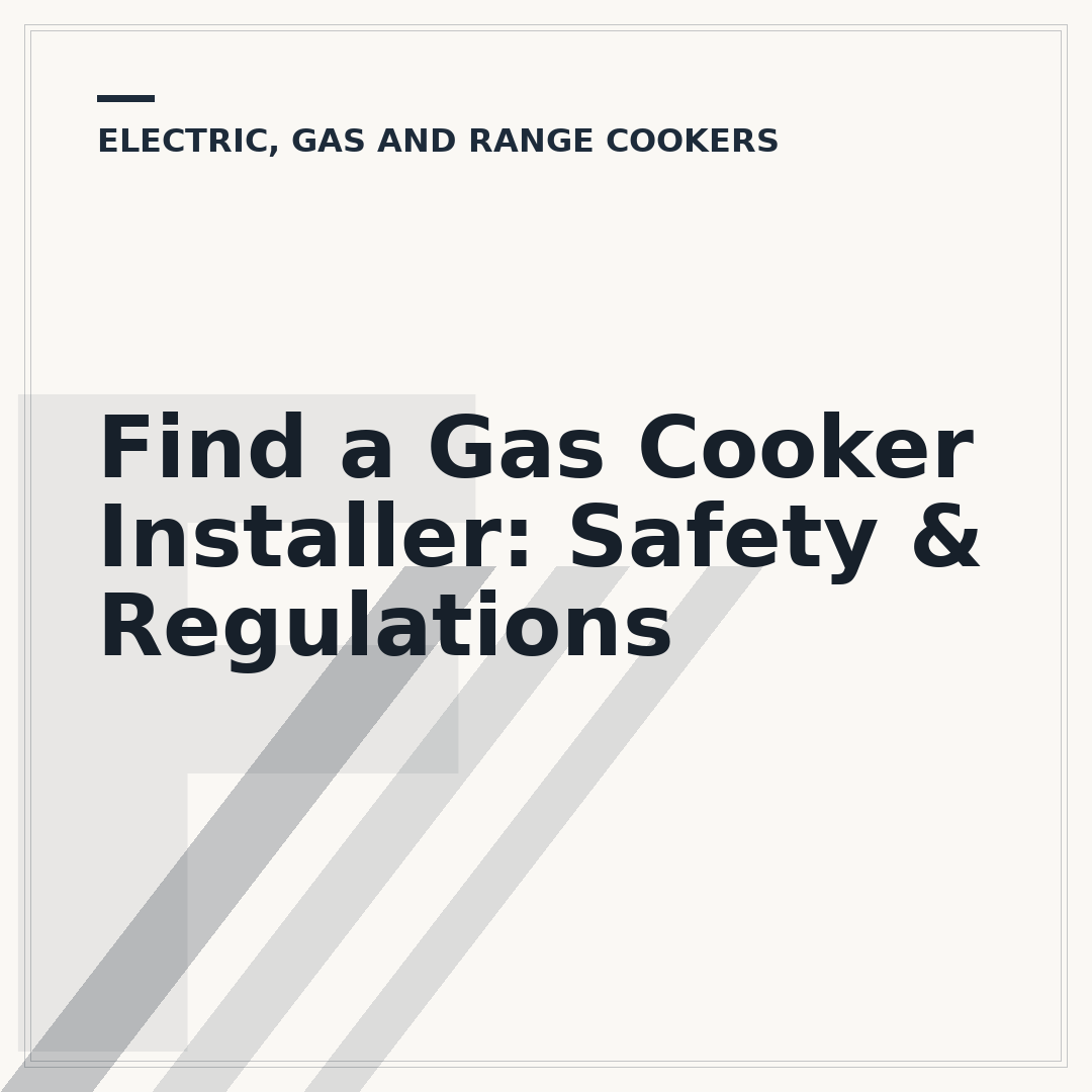 Find a Gas Cooker Installer: Safety & Regulations