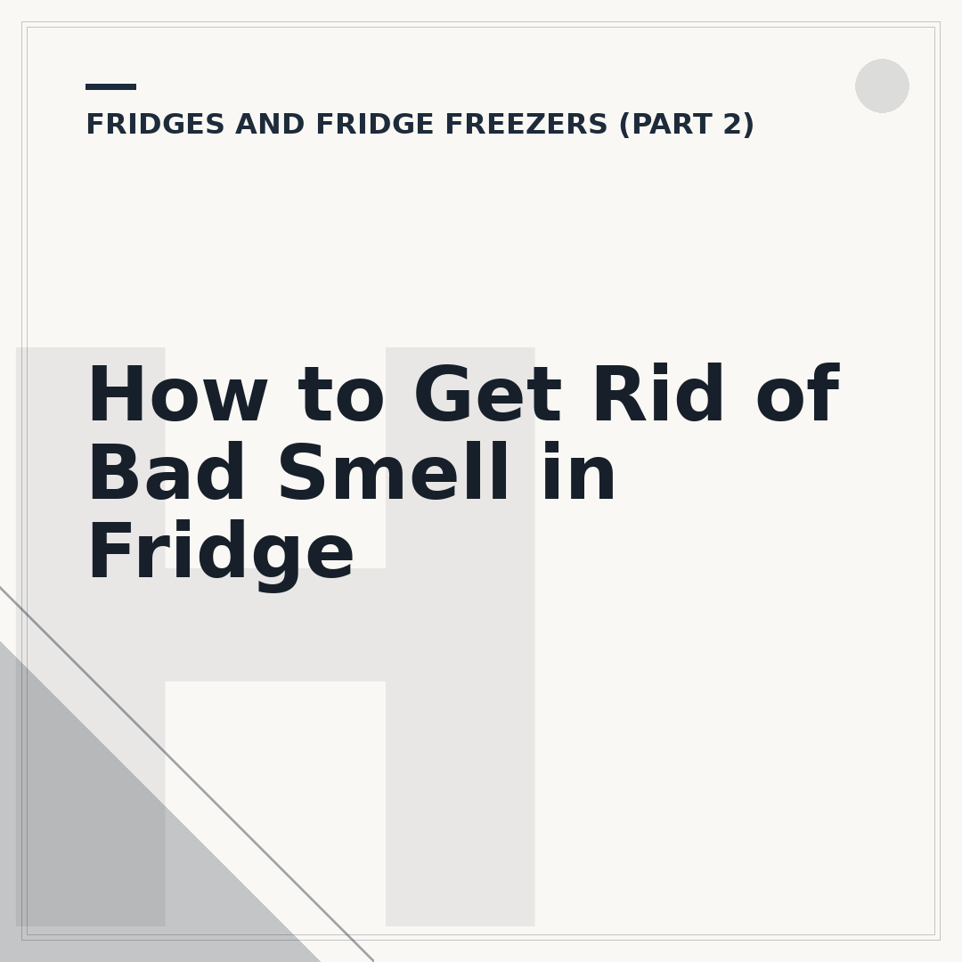 How to Get Rid of Bad Smell in Fridge