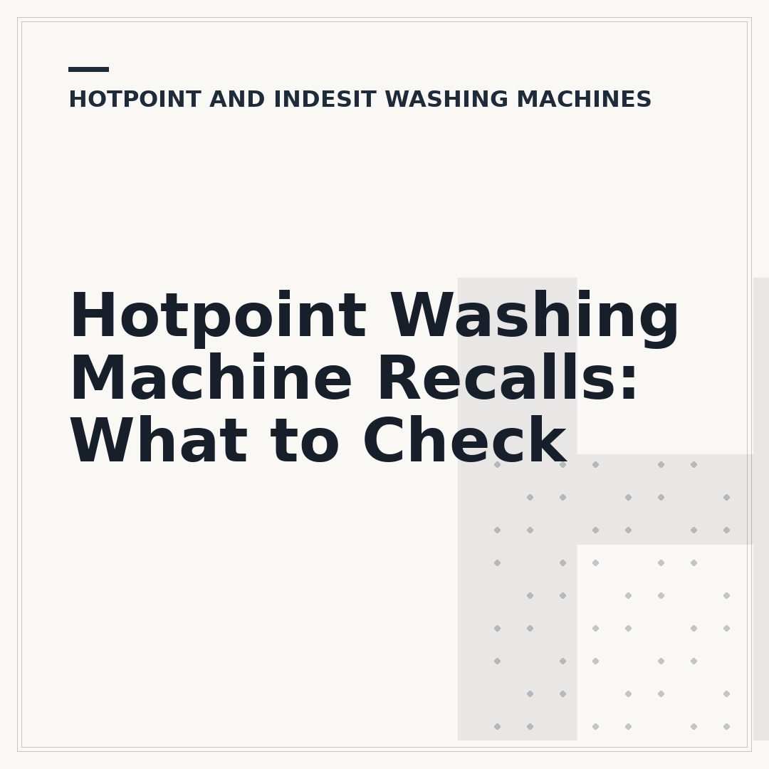 Hotpoint Washing Machine Recalls: What to Check