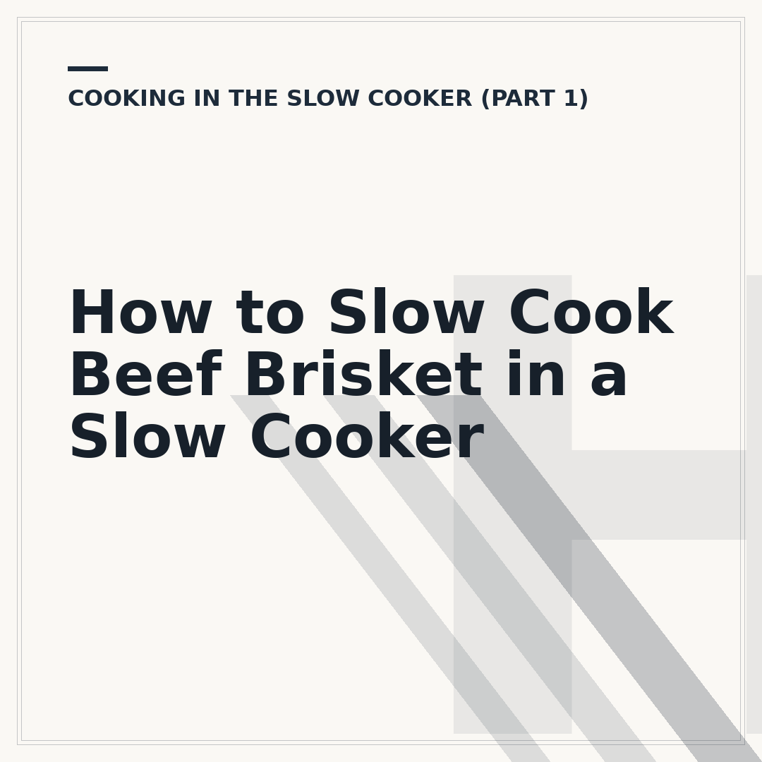 How to Slow Cook Beef Brisket in a Slow Cooker